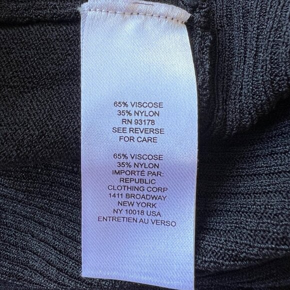 Elie Tahari Black Open-Front Long Sleeve Cardigan Sweater Viscose & Nylon - Picture 5 of 5